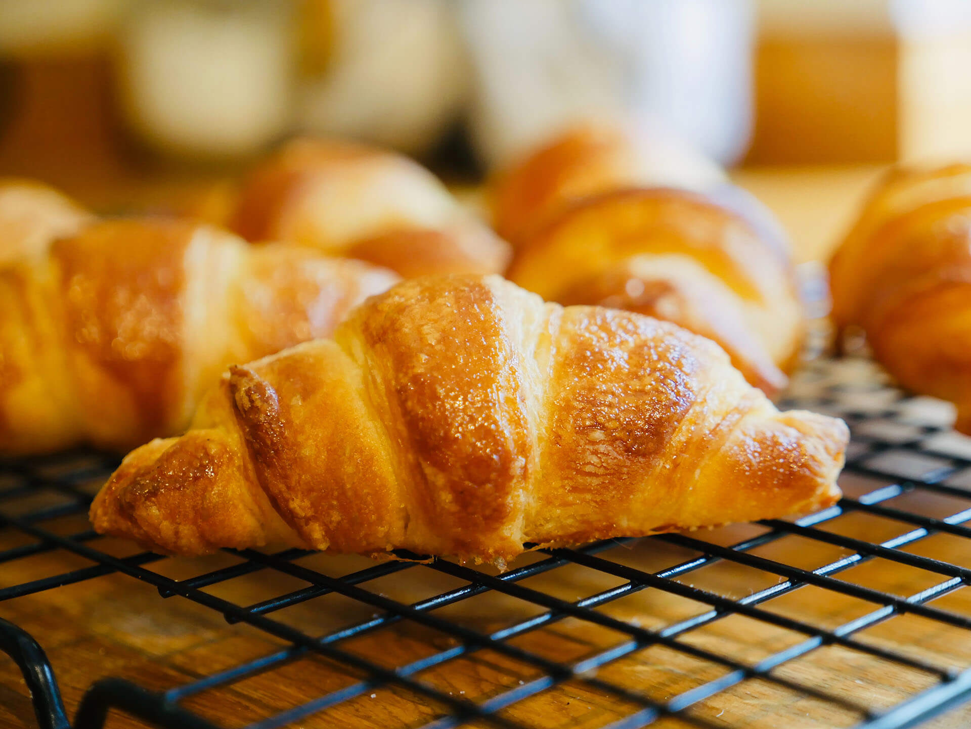 Croissant dough rolling