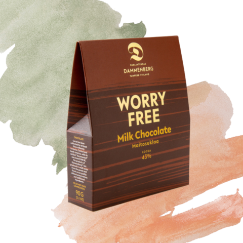 Worry free Maitosuklaanappi 90g, soijaton