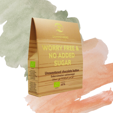 48% Luomu, Worry free, sokeroimaton taateli suklaanappi 90g UUSI!