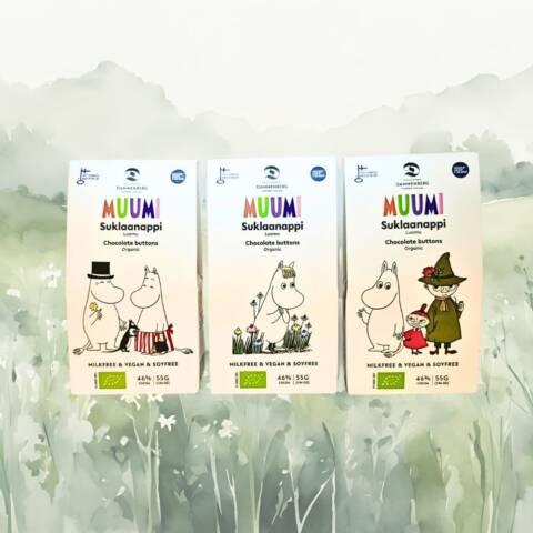 Muumi  suklaanappi - 46 % 55g