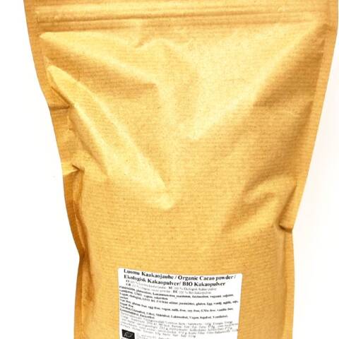 Luomu, vegaani, soijaton , maidoton Kaakaojauhe 700g
